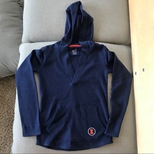 Nike University of Illinois V neck hoodie